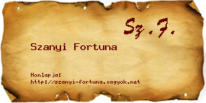 Szanyi Fortuna névjegykártya